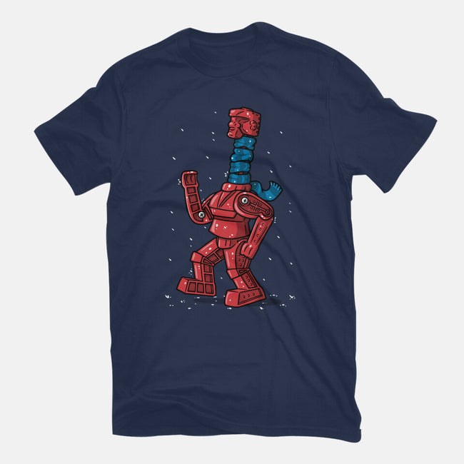 Robot Scarf-Womens-Fitted-Tee-Raffiti