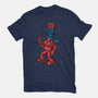 Robot Scarf-Womens-Fitted-Tee-Raffiti