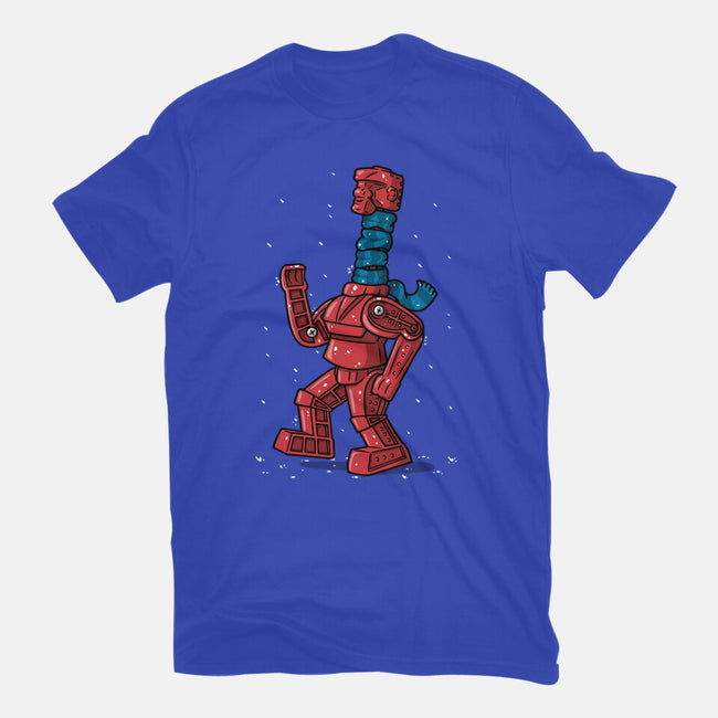 Robot Scarf-Womens-Fitted-Tee-Raffiti