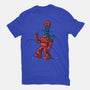 Robot Scarf-Womens-Fitted-Tee-Raffiti