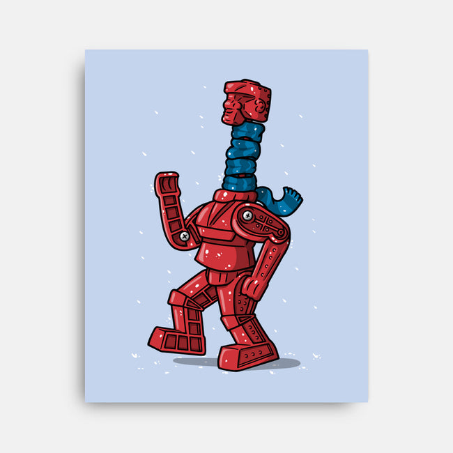 Robot Scarf-None-Stretched-Canvas-Raffiti