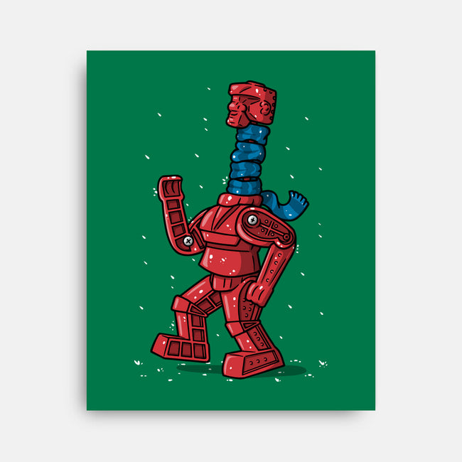 Robot Scarf-None-Stretched-Canvas-Raffiti