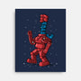 Robot Scarf-None-Stretched-Canvas-Raffiti