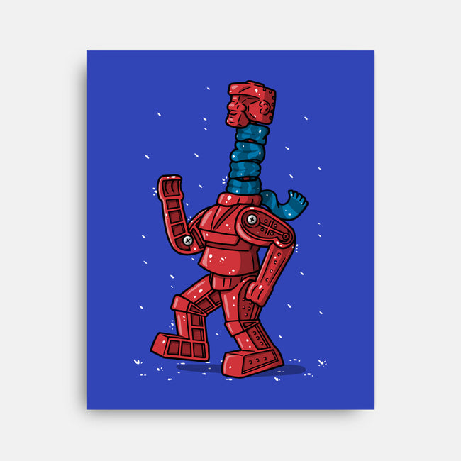 Robot Scarf-None-Stretched-Canvas-Raffiti