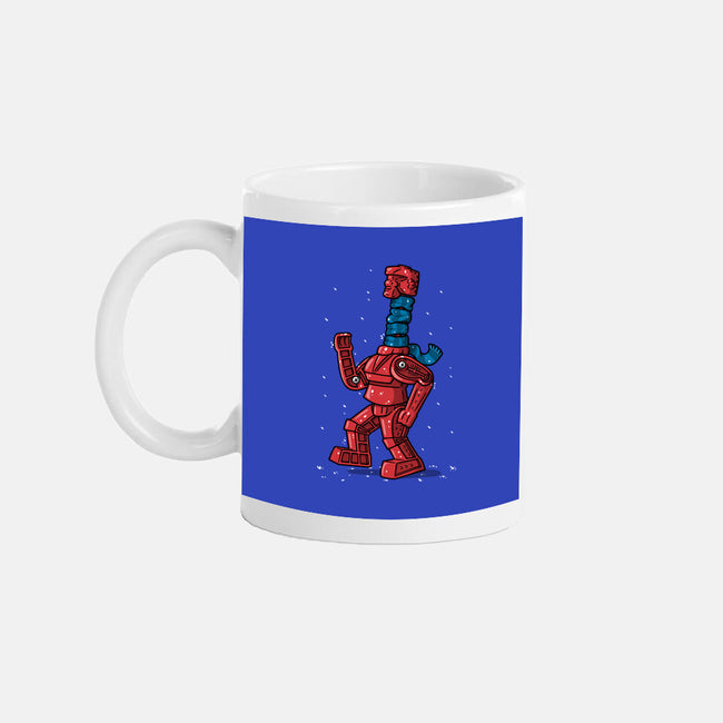Robot Scarf-None-Mug-Drinkware-Raffiti