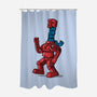 Robot Scarf-None-Polyester-Shower Curtain-Raffiti