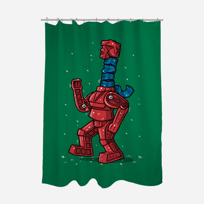 Robot Scarf-None-Polyester-Shower Curtain-Raffiti