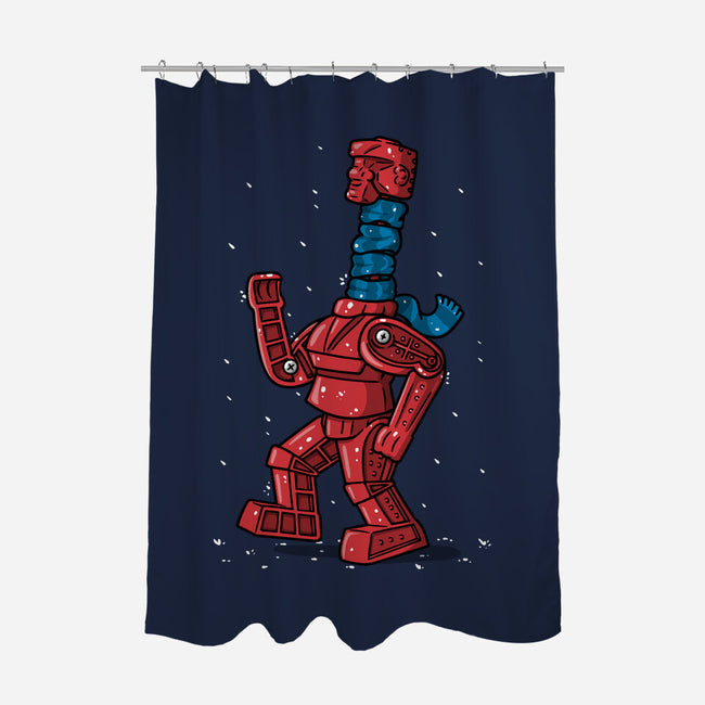 Robot Scarf-None-Polyester-Shower Curtain-Raffiti