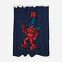 Robot Scarf-None-Polyester-Shower Curtain-Raffiti