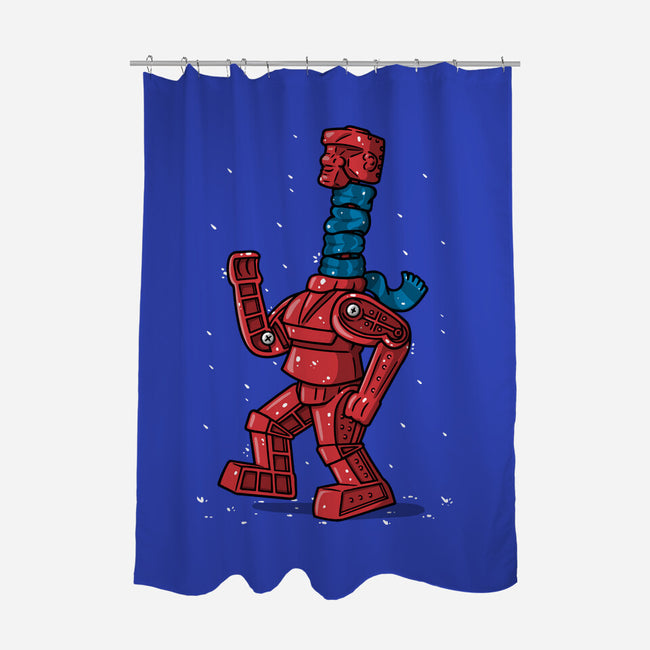 Robot Scarf-None-Polyester-Shower Curtain-Raffiti