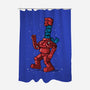 Robot Scarf-None-Polyester-Shower Curtain-Raffiti