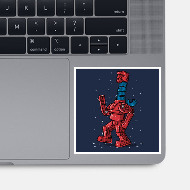 Robot Scarf-None-Glossy-Sticker-Raffiti