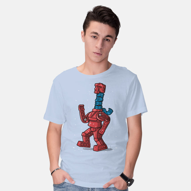 Robot Scarf-Mens-Basic-Tee-Raffiti