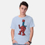Robot Scarf-Mens-Basic-Tee-Raffiti