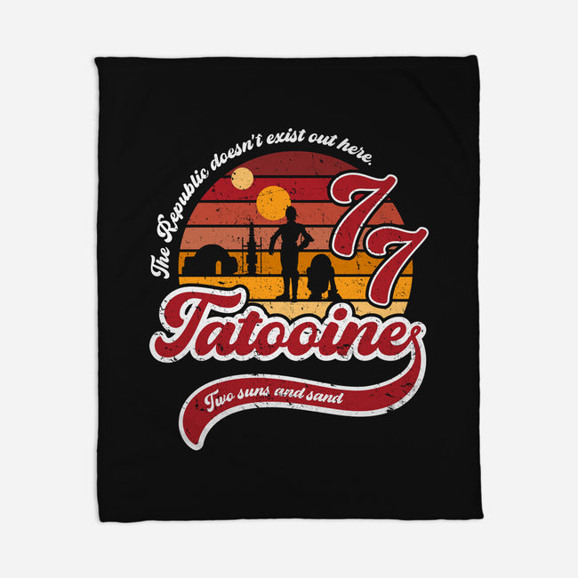 Vintage Two Suns And Sand-None-Fleece-Blanket-DrMonekers