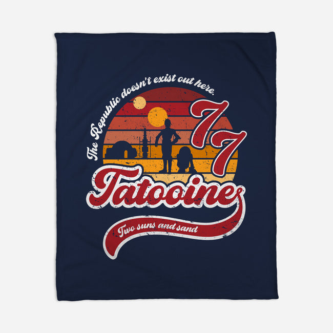 Vintage Two Suns And Sand-None-Fleece-Blanket-DrMonekers