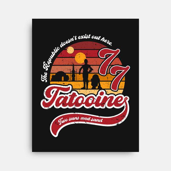 Vintage Two Suns And Sand-None-Stretched-Canvas-DrMonekers