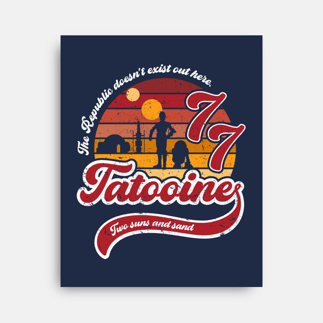 Vintage Two Suns And Sand-None-Stretched-Canvas-DrMonekers