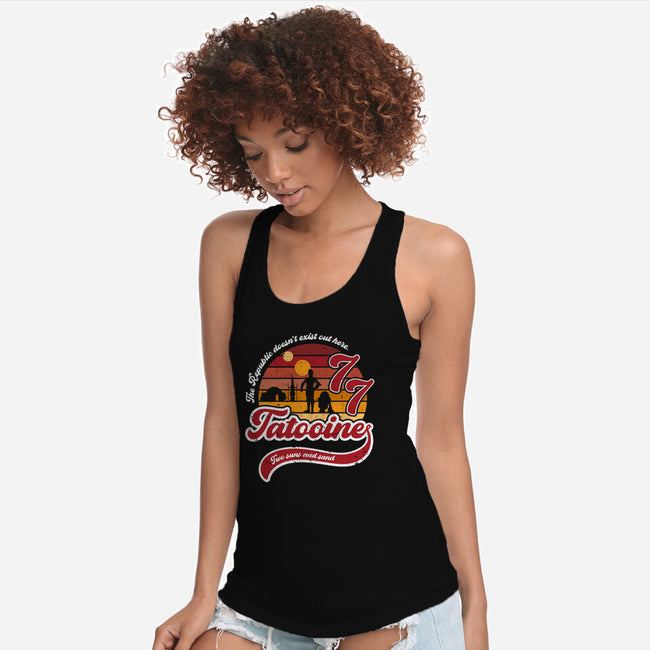 Vintage Two Suns And Sand-Womens-Racerback-Tank-DrMonekers