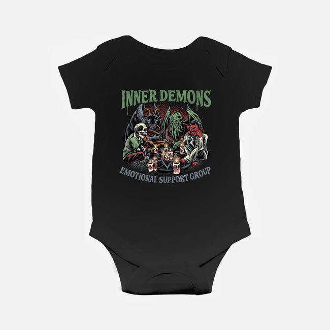 Inner Demons Group-Baby-Basic-Onesie-glitchygorilla
