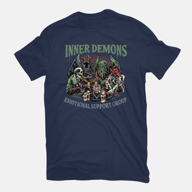 Inner Demons Group-Womens-Basic-Tee-glitchygorilla
