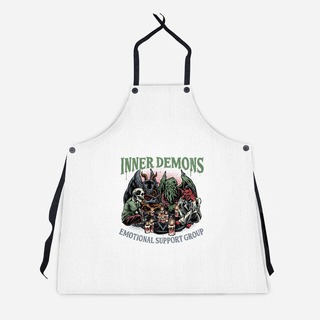 Inner Demons Group-Unisex-Kitchen-Apron-glitchygorilla