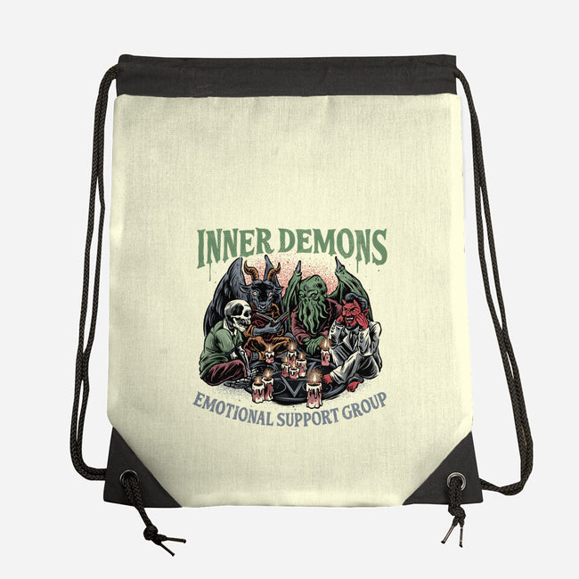 Inner Demons Group-None-Drawstring-Bag-glitchygorilla