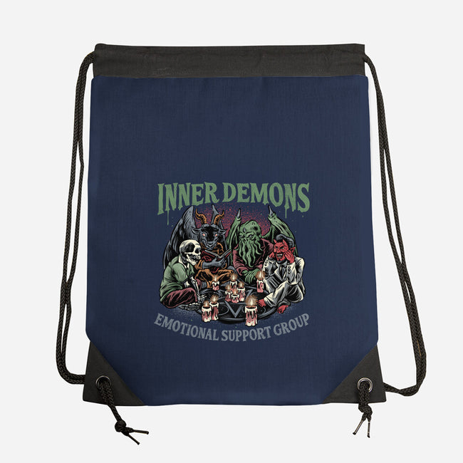 Inner Demons Group-None-Drawstring-Bag-glitchygorilla