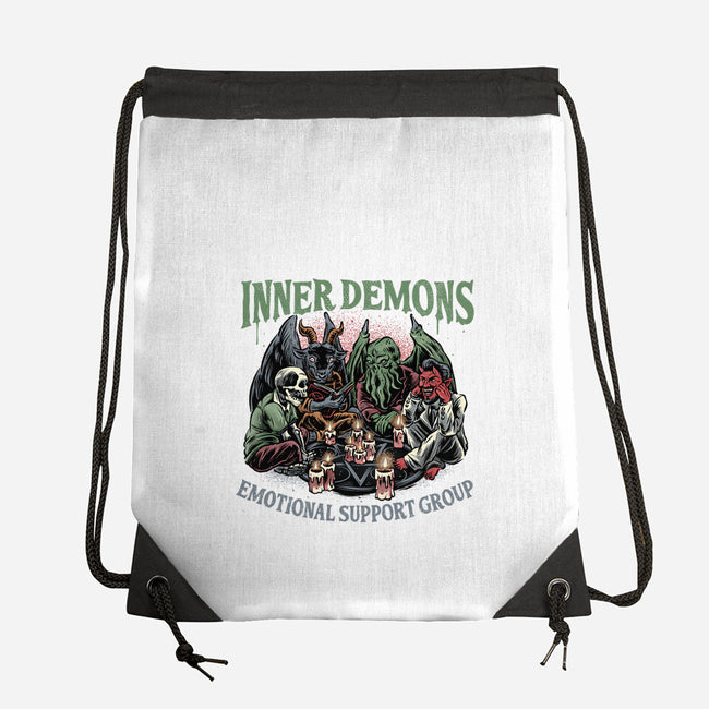 Inner Demons Group-None-Drawstring-Bag-glitchygorilla