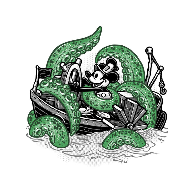 Steamboat And The Monster-None-Stretched-Canvas-glitchygorilla