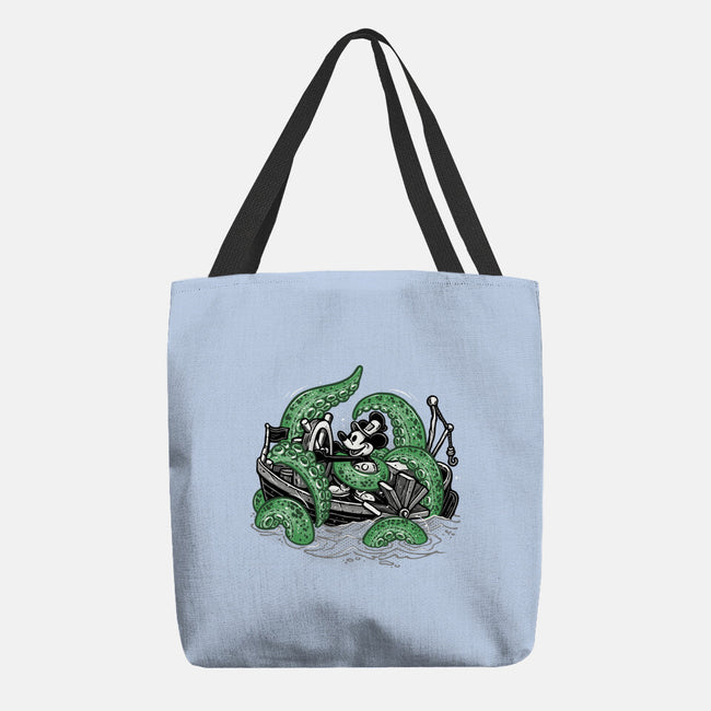 Steamboat And The Monster-None-Basic Tote-Bag-glitchygorilla