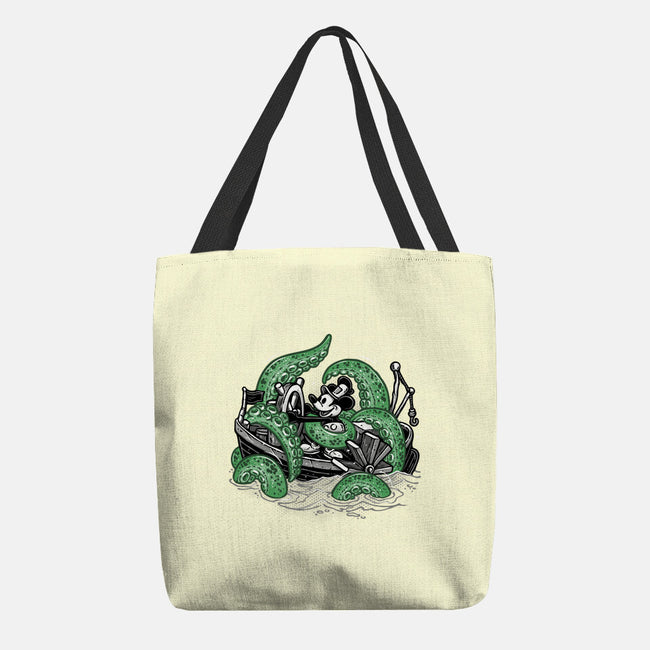Steamboat And The Monster-None-Basic Tote-Bag-glitchygorilla