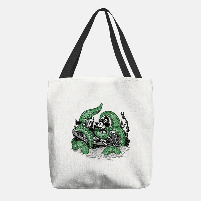 Steamboat And The Monster-None-Basic Tote-Bag-glitchygorilla