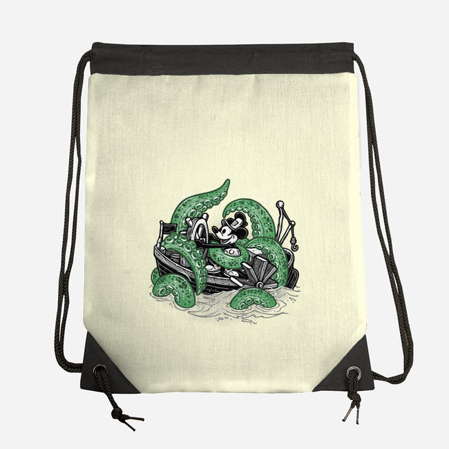 Steamboat And The Monster-None-Drawstring-Bag-glitchygorilla