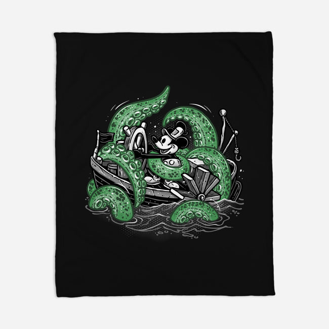 Steamboat And The Monster-None-Fleece-Blanket-glitchygorilla