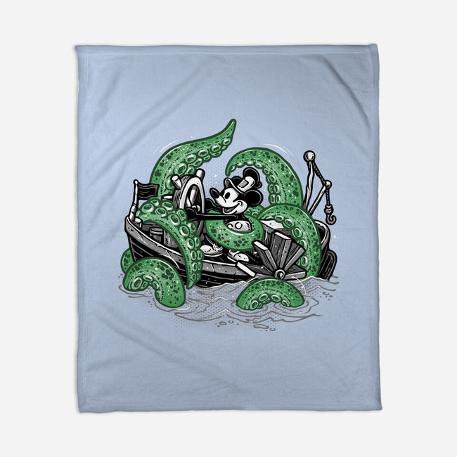 Steamboat And The Monster-None-Fleece-Blanket-glitchygorilla