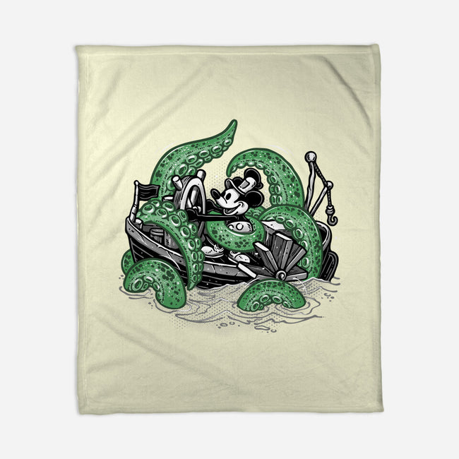 Steamboat And The Monster-None-Fleece-Blanket-glitchygorilla