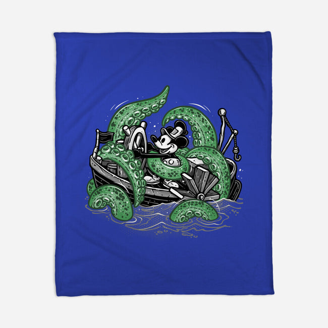 Steamboat And The Monster-None-Fleece-Blanket-glitchygorilla