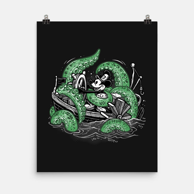 Steamboat And The Monster-None-Matte-Poster-glitchygorilla