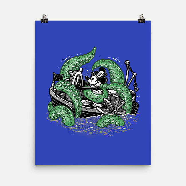 Steamboat And The Monster-None-Matte-Poster-glitchygorilla