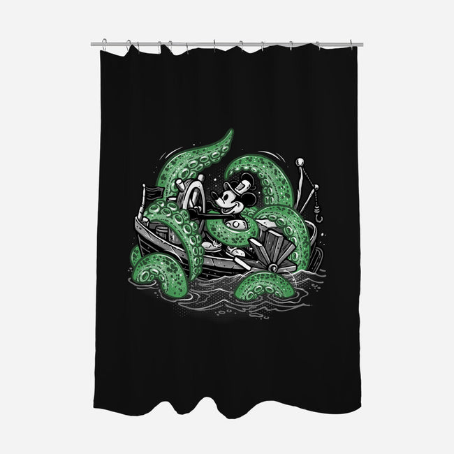 Steamboat And The Monster-None-Polyester-Shower Curtain-glitchygorilla