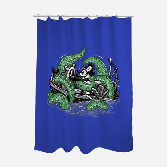 Steamboat And The Monster-None-Polyester-Shower Curtain-glitchygorilla