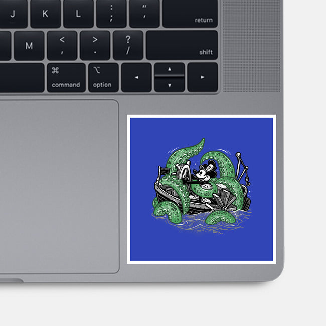 Steamboat And The Monster-None-Glossy-Sticker-glitchygorilla