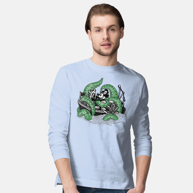 Steamboat And The Monster-Mens-Long Sleeved-Tee-glitchygorilla