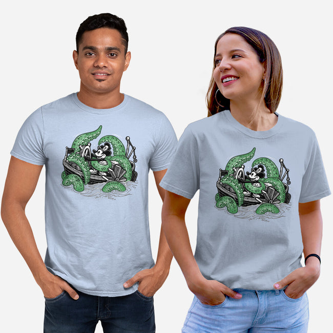 Steamboat And The Monster-Unisex-Basic-Tee-glitchygorilla