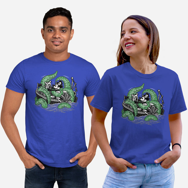Steamboat And The Monster-Unisex-Basic-Tee-glitchygorilla