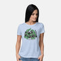 Steamboat And The Monster-Womens-Basic-Tee-glitchygorilla