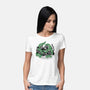 Steamboat And The Monster-Womens-Basic-Tee-glitchygorilla