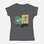 Bold And Brash-Womens-V-Neck-Tee-DrawnByBryan