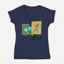 Bold And Brash-Womens-V-Neck-Tee-DrawnByBryan